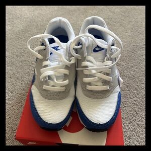 Nike Air Max 1 (GS) Big Kids' Shoes Royal Blue DZ3307-104